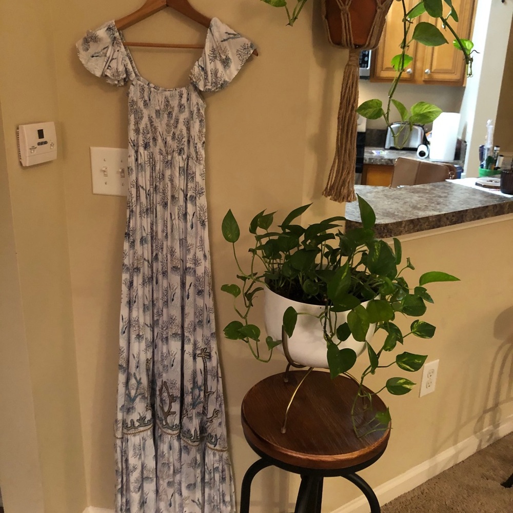 Beautiful Boho Maxi Dress - bead details